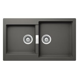 SIGN200A91 Signus N200 Lavello 2 Vasche 860x500mm Silverstone