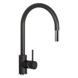 SXSTAR84 Aquastar Miscelatore con Doccetta Estraibile Saving Apertura 90 Gradi Nero Puro