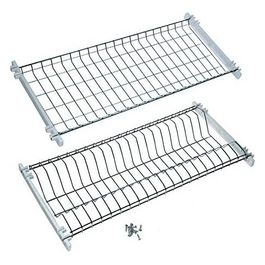 Scolapiatti Acciaio Inox 18/8 2 Piani per Pensili 86 cm