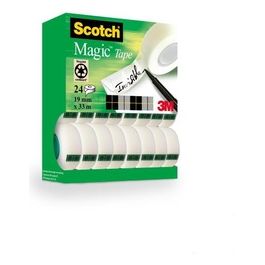 Scotch Magic Type Nastro Adesivo Trasparente Inscrivibile Finitura Opaca 19x33mm 24 Pezzi