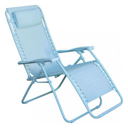 Sdraio Comfort Con Struttura E Textilene Azzurro