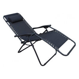 Sdraio Comfort Con Struttura Nera E Textilene Nero