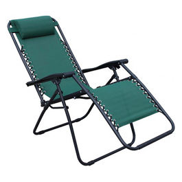 Sdraio Comfort Con Struttura Nera E Textilene Verde Scuro