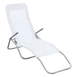 Sdraio Formentera Basculante In Acciaio E Textilene 450 Gr m² - Colore Bianco