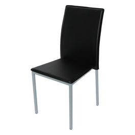 Set 4 Sedie Amy in Pvc con Struttura in Metallo 43X53Cm/H91Cm Nero
