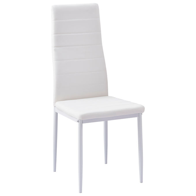 SEDIA DAHLIA BIANCA PVC 42X51X98,5