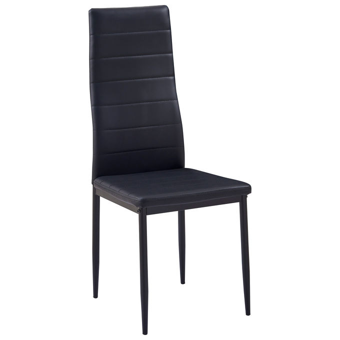 SEDIA DAHLIA NERA PVC 42X51X98,5