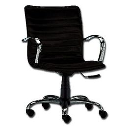 Sedia Elite Schienale Basso - Similpelle - Nero 1 pz.