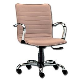 Sedia Elite Schienale Basso - Similpelle - Beige 1 pz.