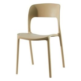 Sedia Estia in Polipropilene 56X43Cm/H83Cm Tortora
