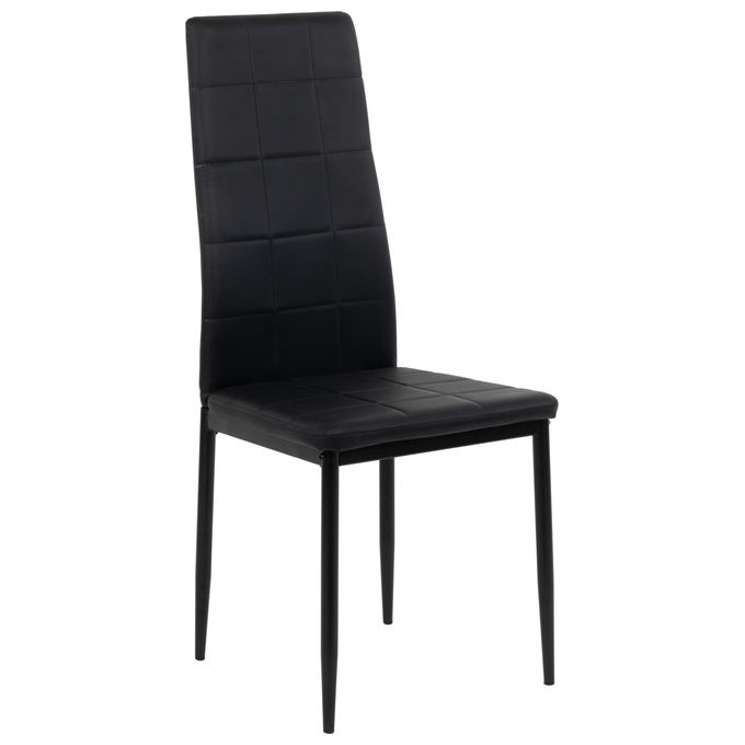 SEDIA FIONA NERA PVC 46,5X41X98,5