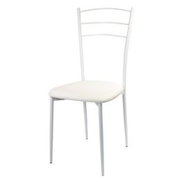 Sedia Marta in Pvc con Struttura in Metallo 41X48Cm/H92Cm Bianco