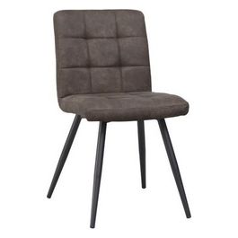 Sedia Megane in Tessuto Tecnico con Gambe in Metallo Nero 59x47,5cm/H81cm Tortora
