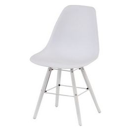 Set 4 Sedie Rosel in Polipropilene con Struttura In metallo 56x47cm/H82cm Bianco