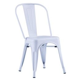 Set 4 Sedie Victoria in Metallo 53X45Cm/H84Cm Bianco