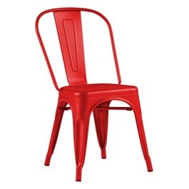 Set 4 Sedie Victoria in Metallo 53X45Cm/H84Cm Rosso