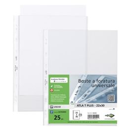 Confezione 25 Buste Forate Atla T Plus 23x33cm
