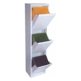 Mobile Raccolta Differenziata Metallo 3 Posti 18LT Grigio