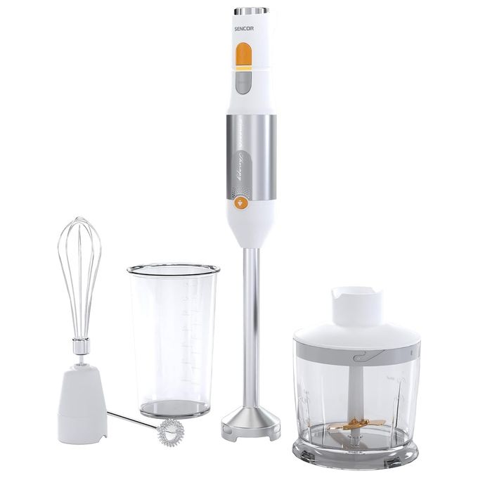 Sencor Frullatore a Immersione Multifunzione Ultra-Potente 1200W Lame in Titanio Bianco