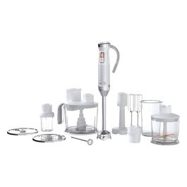 SHB 6551WH Mixer 10in1 1500w Quadblade in Titanio con accessori Bianco
