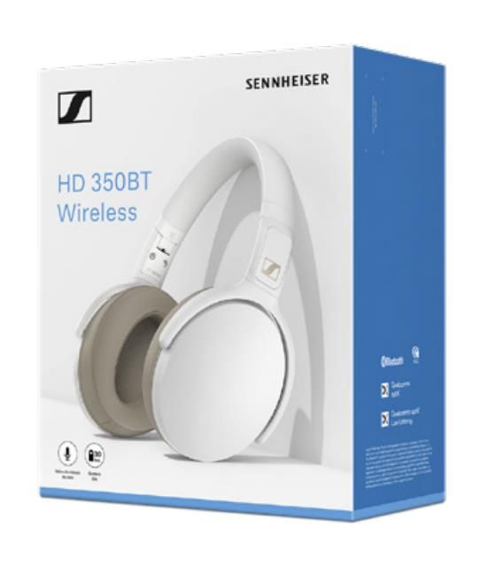 Sennheiser HD 350BT Cuffie Wireless Pieghevole Bianco | Yeppon
