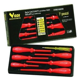Serie Cacciaviti Vigor Crv Taglio/Croce Isolati Pezzi 7