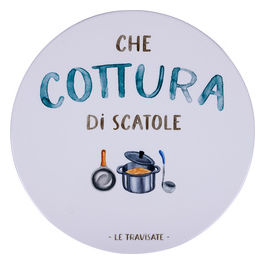SET 12 SOTTOPENTOLA TONDO IN CERAMICA, FONDO IN SUGHERO TERMOISOLANTE, LE TRAVISATE