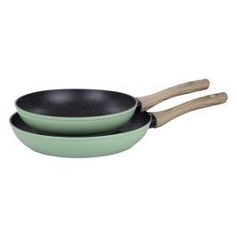 Set 2 Padelle Miss Natural 24 e 28 cm in Alluminio Induzione Manico Soft Touch
