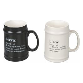 Set 2 pezzi Boccale Birra 500 ml in bone china, Victionary