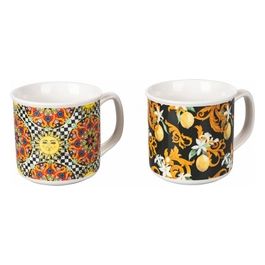 Set 2 pezzi Tazza colazione 350 ml in bone China, Italian Beauty
