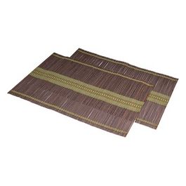 Set 2 Tovagliette in Bamboo Cm 45X30 Verde-Giallo