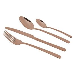 Set 24 Pezzi Posate Tudor in Acciaio Bronzo