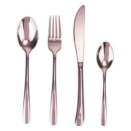 Set 24 posate in acciaio inox rame lucido, Drop