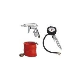 Einhell Set 3 Accessori Aria Compressa Compressore Manometro Pistola Tubo 