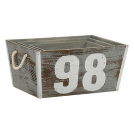 Set Di 3 Cassette In Legno Zoe