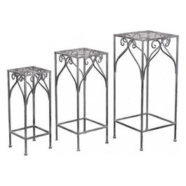 Set Di 3 Fioriere Vincent Bianco Ossidato