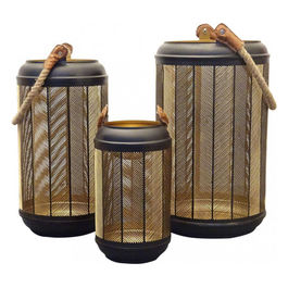 Set Di 3 Lanterne In Metallo Christine