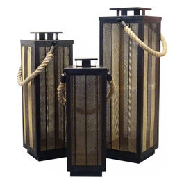 Set Di 3 Lanterne In Metallo Clarisse