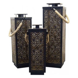 Set Di 3 Lanterne In Metallo Coline