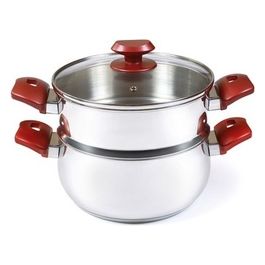 Set 3 Pezzi Vapor Set Stile 22 cm in Acciaio Inox