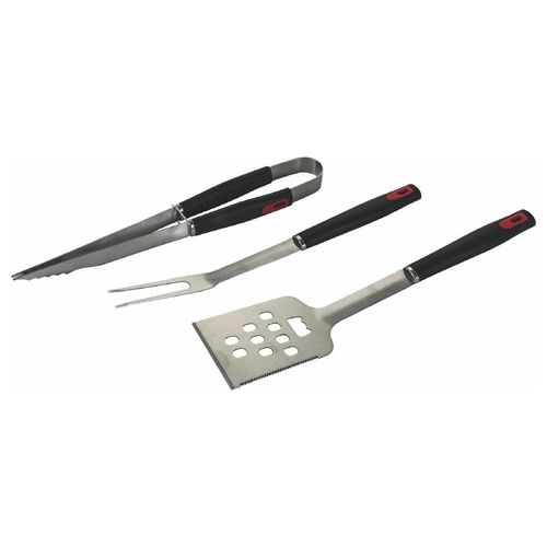 Set 3 utensili barbecue in acciaio