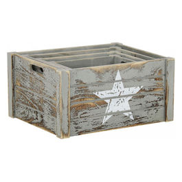 Set Di 4 Cassette In Legno Vale'rie