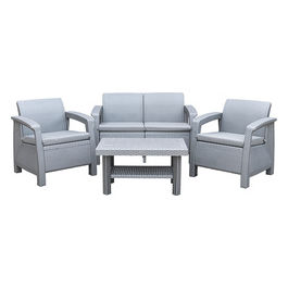 Set 4 pezzi giardino, 2 poltroncine singole, 1divanetto 2 posti e 1 tavolino, Formentera Este'