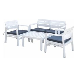 Set 4 pezzi giardino, 2 poltroncine singole, 1divanetto 2 posti e 1 tavolino, Fiji Este'