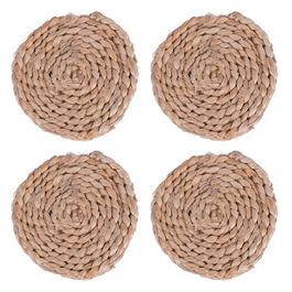 Set 4 sottobicchieri 10 cm juta, Natural