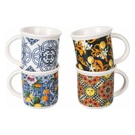Set 4 tazzine caffe' 90 ml in bone China, Italian Beauty