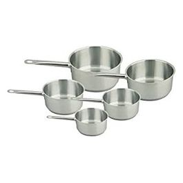 Set 5 Casseruole inox 1 manico Cm.12-14-16-18-20