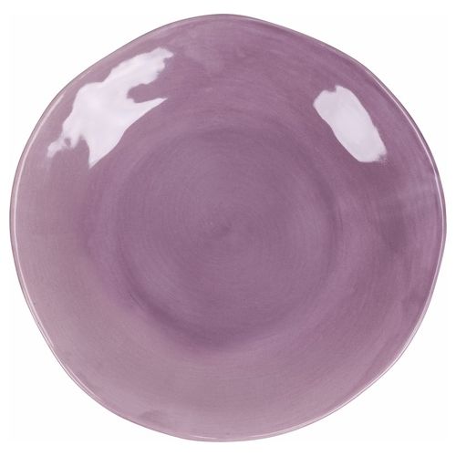 Set 6 pezzi Piatto fondo viola 23 cm in ceramica, bordiirregolari, Color Shock
