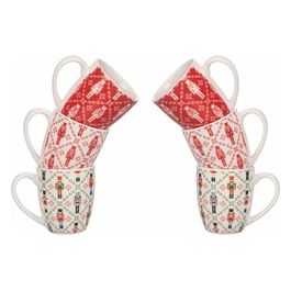 Set 6 tazzine caffe' 90 ml in gres, Nutcracker