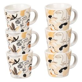 Set 6 tazzine caffe' 90 ml Face to Grey